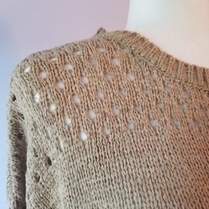 SPRING Sweater | Open Stitch | Faux Leather